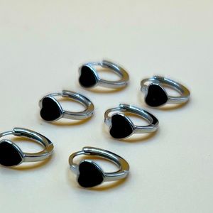 Zarcillos en baño de plata corazón